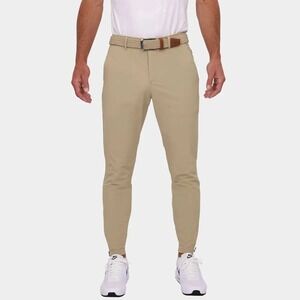 Avalon Golf Tour Joggers Khaki Pants Size 30-S Slim-Fit Ankle‎ Zip